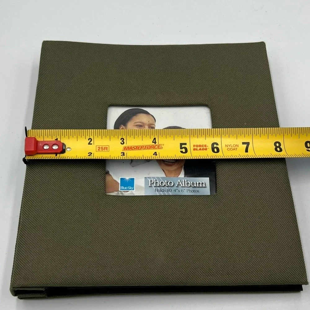 Blue Sky Photo Album Unisex OS Olive Green Brand New Fabric 80 Count 4x6 Window